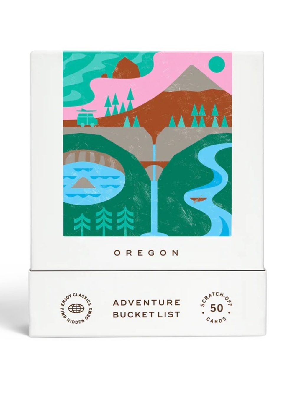 Adventure Bucket List Oregon Scratch-Off Cards - White